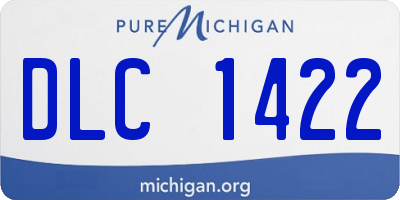 MI license plate DLC1422