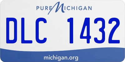 MI license plate DLC1432