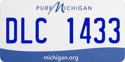 MI license plate DLC1433