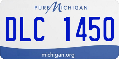 MI license plate DLC1450