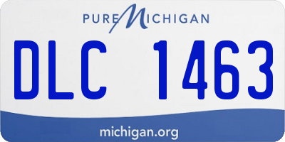 MI license plate DLC1463