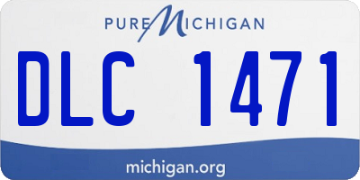 MI license plate DLC1471