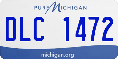 MI license plate DLC1472