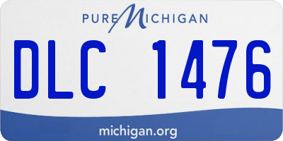 MI license plate DLC1476