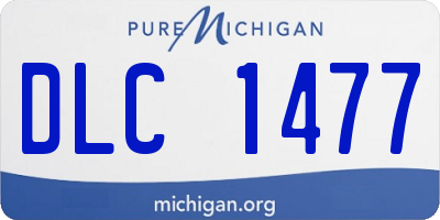 MI license plate DLC1477