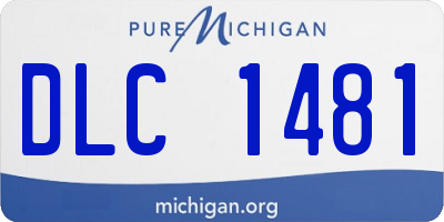 MI license plate DLC1481