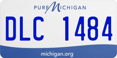 MI license plate DLC1484