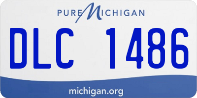 MI license plate DLC1486