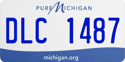 MI license plate DLC1487