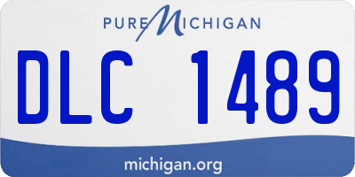 MI license plate DLC1489