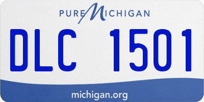 MI license plate DLC1501