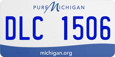 MI license plate DLC1506