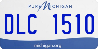 MI license plate DLC1510