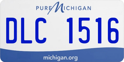 MI license plate DLC1516