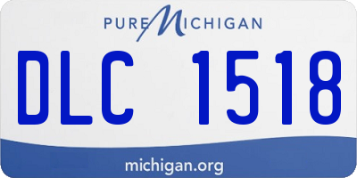 MI license plate DLC1518