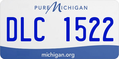 MI license plate DLC1522