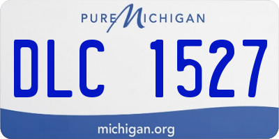 MI license plate DLC1527