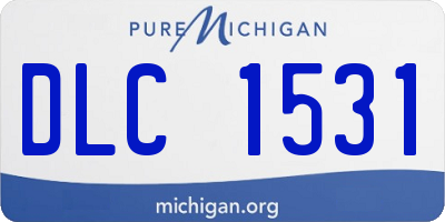 MI license plate DLC1531