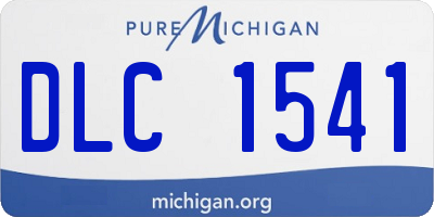 MI license plate DLC1541