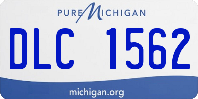 MI license plate DLC1562