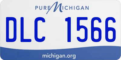 MI license plate DLC1566