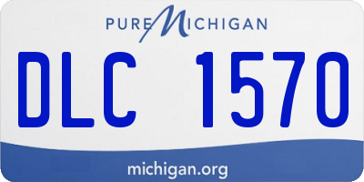 MI license plate DLC1570