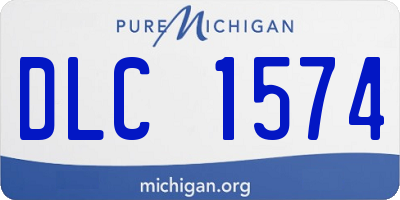 MI license plate DLC1574