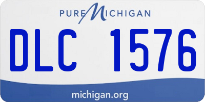 MI license plate DLC1576