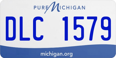 MI license plate DLC1579