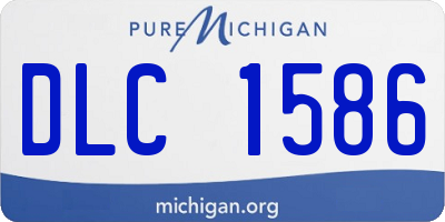 MI license plate DLC1586