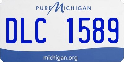 MI license plate DLC1589