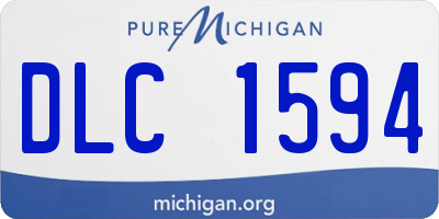 MI license plate DLC1594