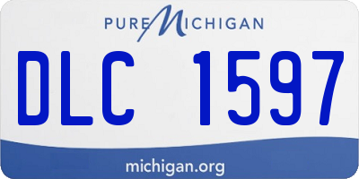 MI license plate DLC1597