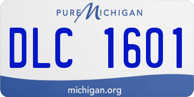 MI license plate DLC1601