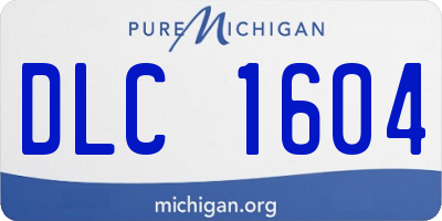 MI license plate DLC1604