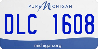 MI license plate DLC1608