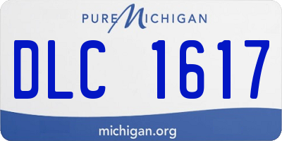 MI license plate DLC1617