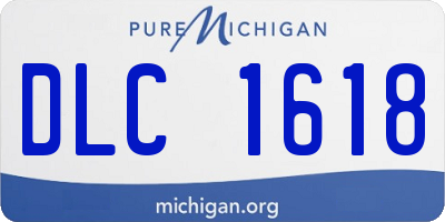 MI license plate DLC1618