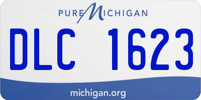 MI license plate DLC1623