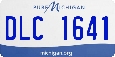 MI license plate DLC1641