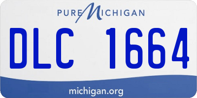 MI license plate DLC1664