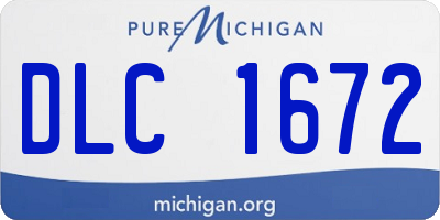 MI license plate DLC1672