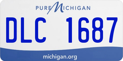 MI license plate DLC1687