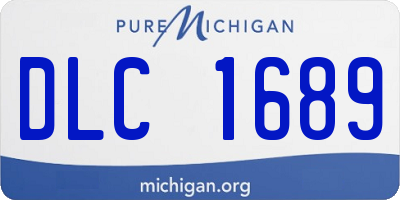 MI license plate DLC1689