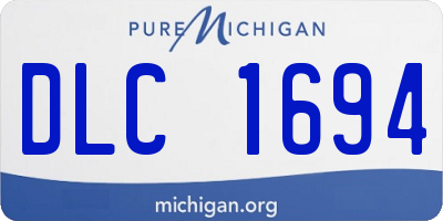 MI license plate DLC1694