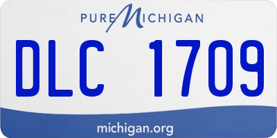 MI license plate DLC1709