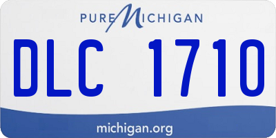 MI license plate DLC1710