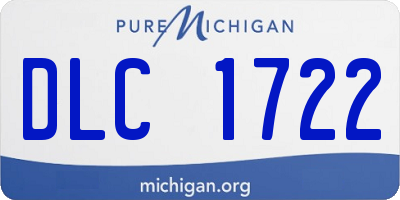 MI license plate DLC1722