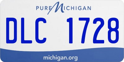 MI license plate DLC1728