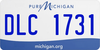 MI license plate DLC1731